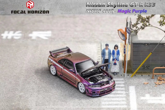 (Pre-Order) 1:64 | Focal Horizon - Nissan Skyline GT-R (R33) 400R) Magic Purple Focal Horizon