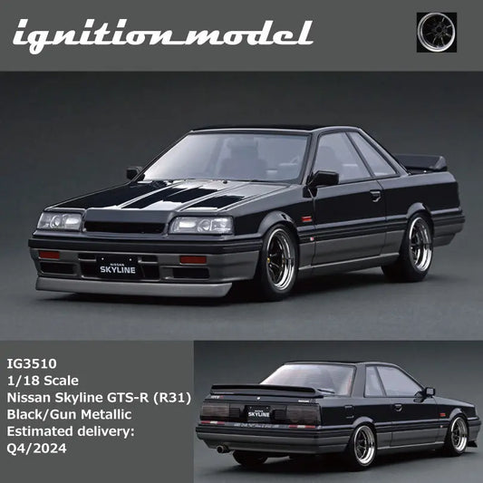 (Pre-Order) 1:18 | Ignition Model (IG) - Nissan Skyline GTS-R (R31) Black/Gun Metallic Ignition Model