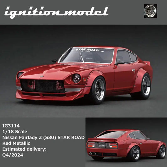 (Pre-Order) 1:18 | Ignition Model (IG) - Nissan Fairlady Z (S30) Star Road Red Metallic Ignition Model