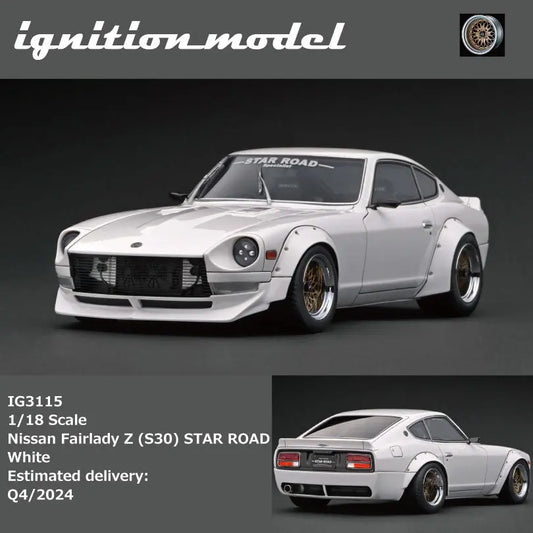 (Pre-Order) 1:18 | Ignition Model (IG) - Nissan Fairlady Z (S30) Star Road White Ignition Model
