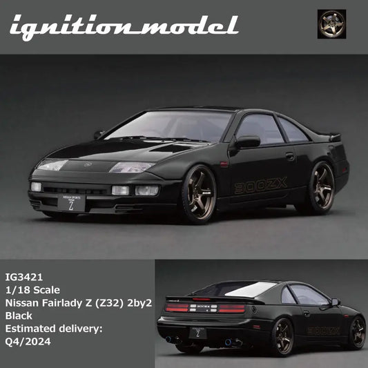 (Pre-Order) 1:18 | Ignition Model (IG) - Nissan Fairlady Z (Z32) 2by2 Black Ignition Model