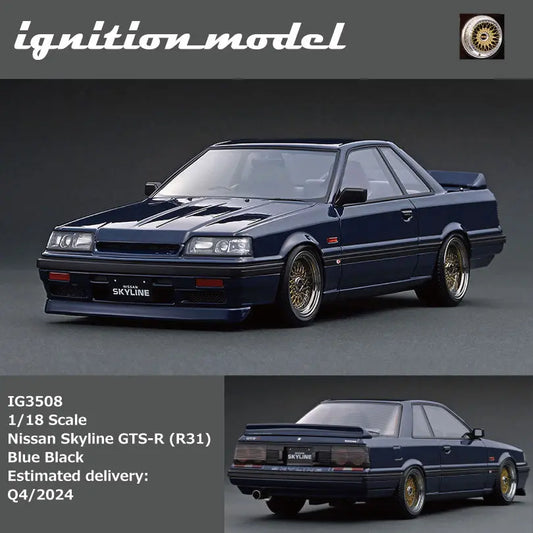 (Pre-Order) 1:18 | Ignition Model (IG) - Nissan Skyline GTS-R (R31) Blue Black Ignition Model