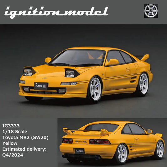 (Pre-Order) 1:18 | Ignition Model (IG) - Toyota MR2 (SW20) Yellow Ignition Model