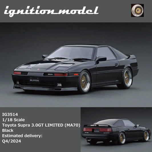 (Pre-Order) 1:18 | Ignition Model (IG) - Toyota Supra 3.0GT LIMITED (MA70) Black Ignition Model