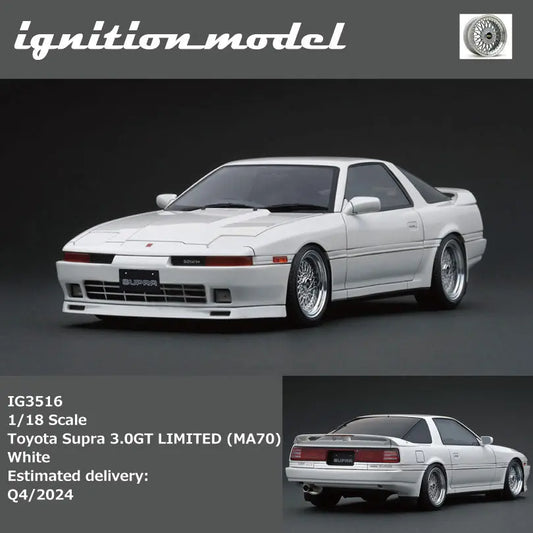 (Pre-Order) 1:18 | Ignition Model (IG) - Toyota Supra 3.0GT LIMITED (MA70) White Ignition Model