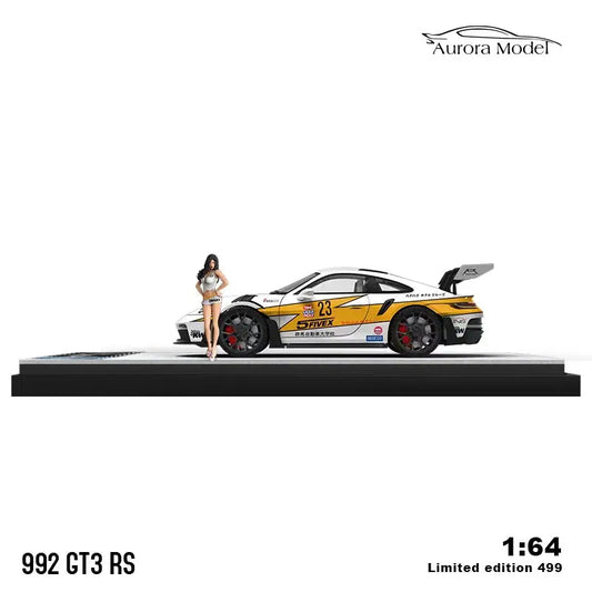 (Pre-Order) 1:64 | Aurora Model - Porsche 992 GT3 RS Flash Aurora Model