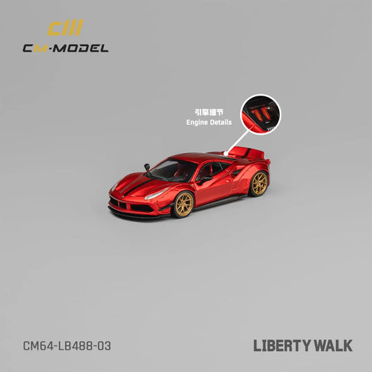 (Pre-Order) 1:64 | CM Model - LBWK 488 Widebody Metallic Red