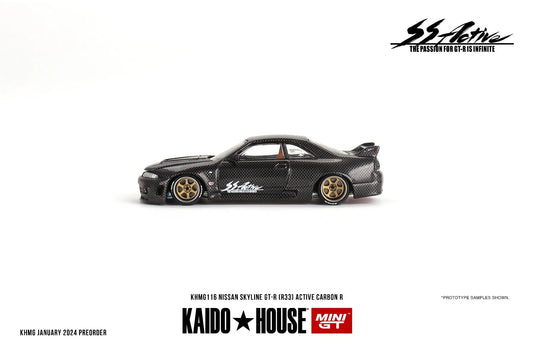 (Pre-Order) 1:64 | Kaido House X Mini GT - Nissan Skyline GT-R (R33) Active Carbon R - Kanjo Street