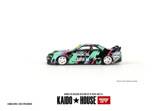 (Pre-Order) 1:64 | Kaido House X Mini GT - Nissan Skyline GT-R (R33) HKS V1 - Kanjo Street