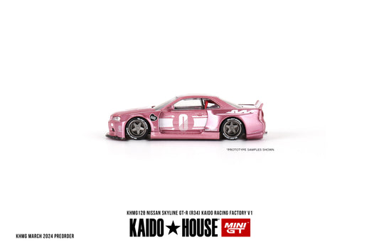 (Pre-Order) 1:64 | Kaido House X Mini GT - Nissan Skyline GT-R (R34) Kaido Racing Factory V1 - Kanjo Street