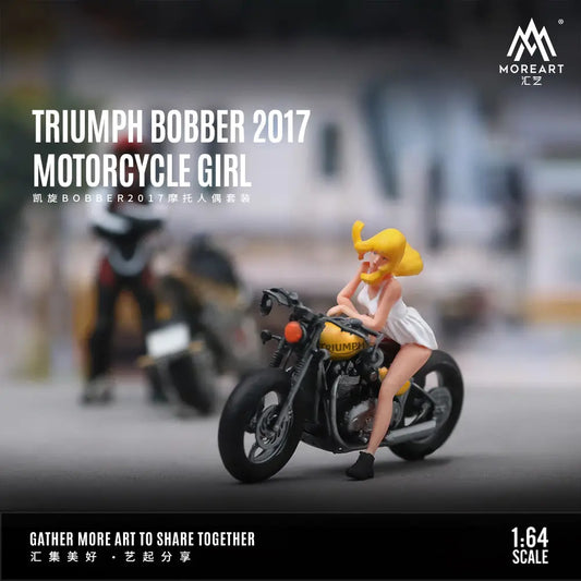 (Pre-Order) 1:64 | MoreArt - Motorcycle - TRIUMPH BOBBER 2017 with Figure MoreArt