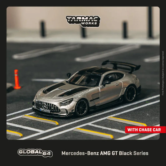 (Pre-Order) 1:64 | Tarmac Works - Mercedes-Benz AMG GT Black Series Silver Metallic - Kanjo Street