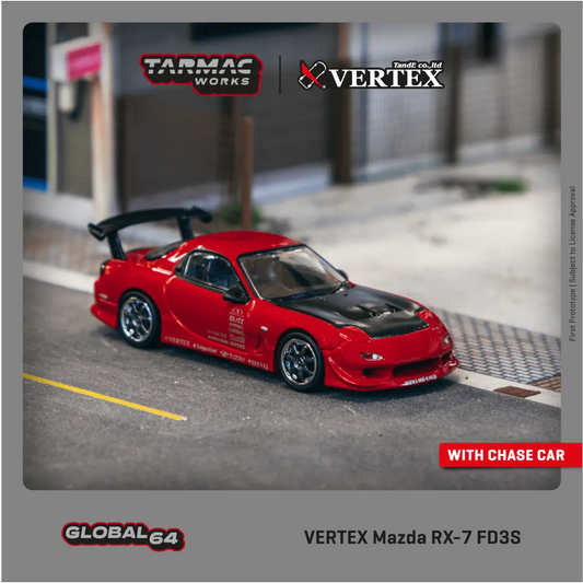 1:64 | Tarmac Works - VERTEX Mazda RX-7 FD3S Red Tarmac Works